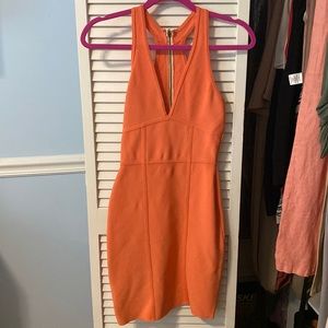 Orange BCBG tight dress